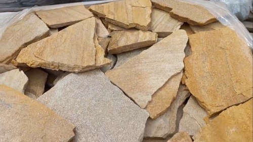 Плитняк златолит жёлтый для цоколя купить в Нижней Салде