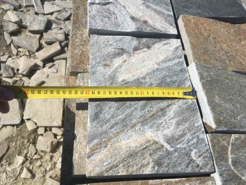 Плитка пилёная златолит Уральский для цоколя, отмостки купить в Нижней Салде